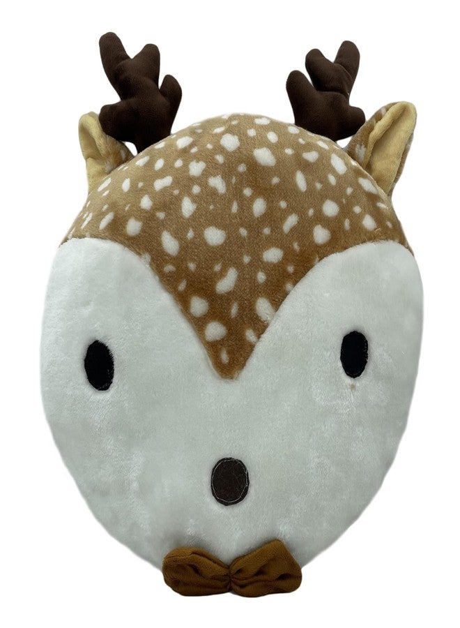 Tickles Deer Face Cushion Soft Plush Pillow for Kids Boys & Girls Home & Car Decoration (Color: Cream Size: 36 cm) - Image 5